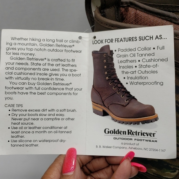 Golden Retriever Thinsulate Camo Duck Boots Sz. 6 - Picture 4 of 11